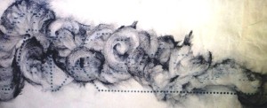 Graphite, pianola roll: Beethoven's 12th Sonata